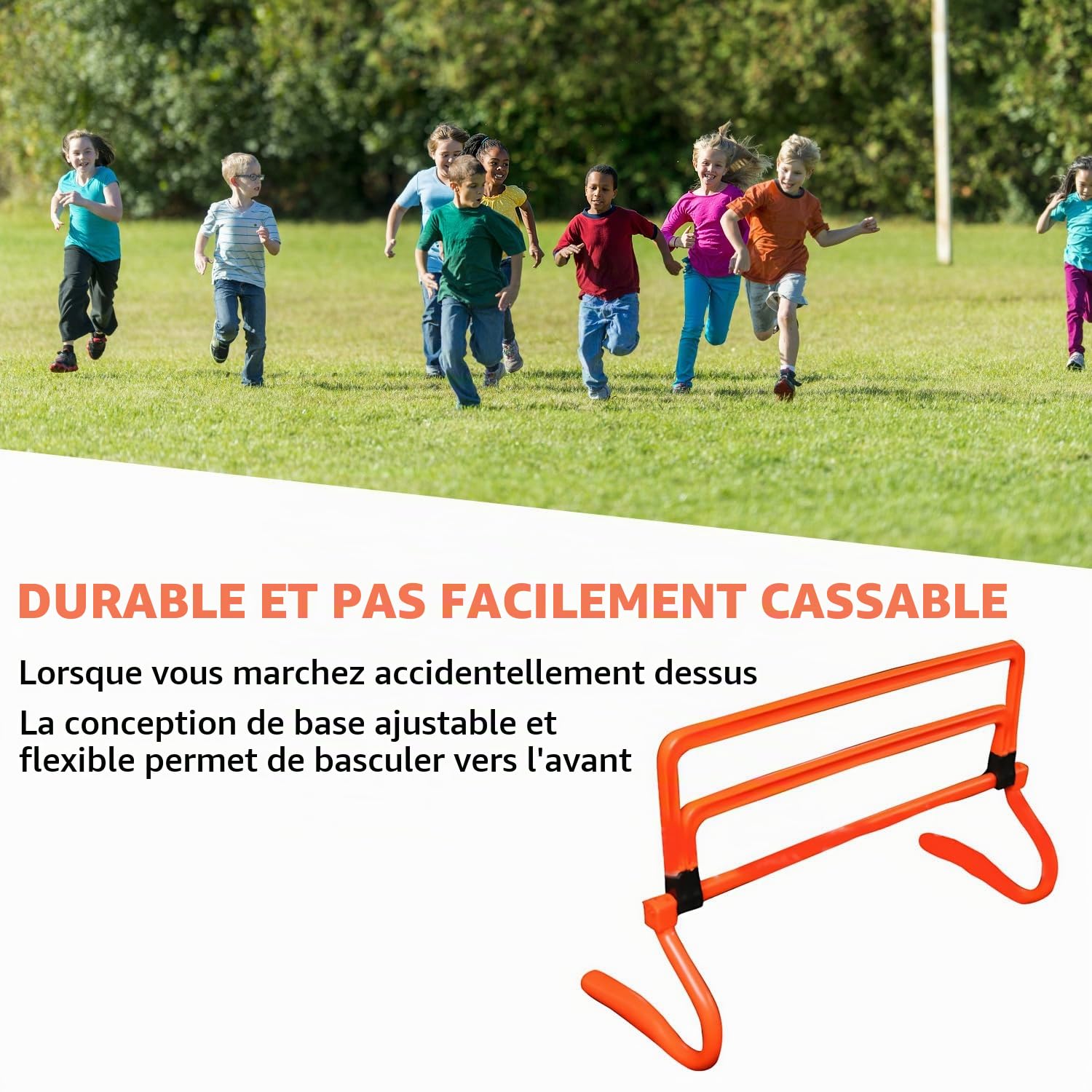 Speed Agility Lot de 6 Obstacles, D'entraînement de Vitesse Réglables en Hauteur 4 Obstacles D'agilité et de Vitesse, pour Entraînement D'agilité, Obstacles de Coordination