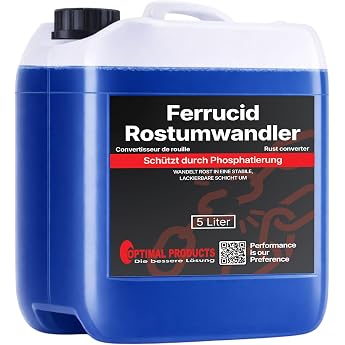 Optimal Products Rust Converter 5 L - Rust Remover and Rust Protection with Phosphating Effect - Can be Used on All Metallic