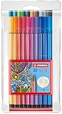 Premium Fiber-Tip Pen Pen 68 - Pack of 20 - Assorted Colors - Coloring Felt Tip Marker&comma; Fine Point&comma; 1mm Tip