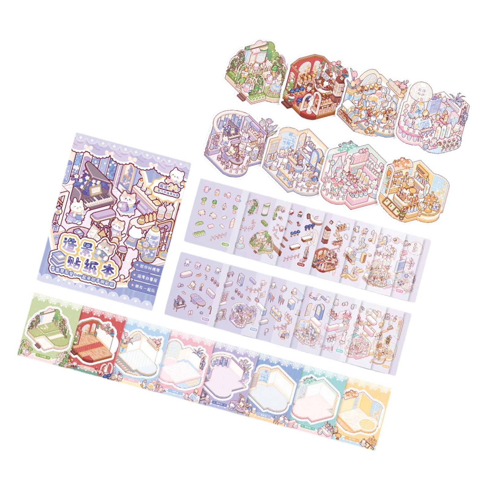 ordinarYone Artistic Scrapbooking Stickers Scrapbook Accessories Sticker, Waterproof Decorative Stickers for Scrapbooking, Letters