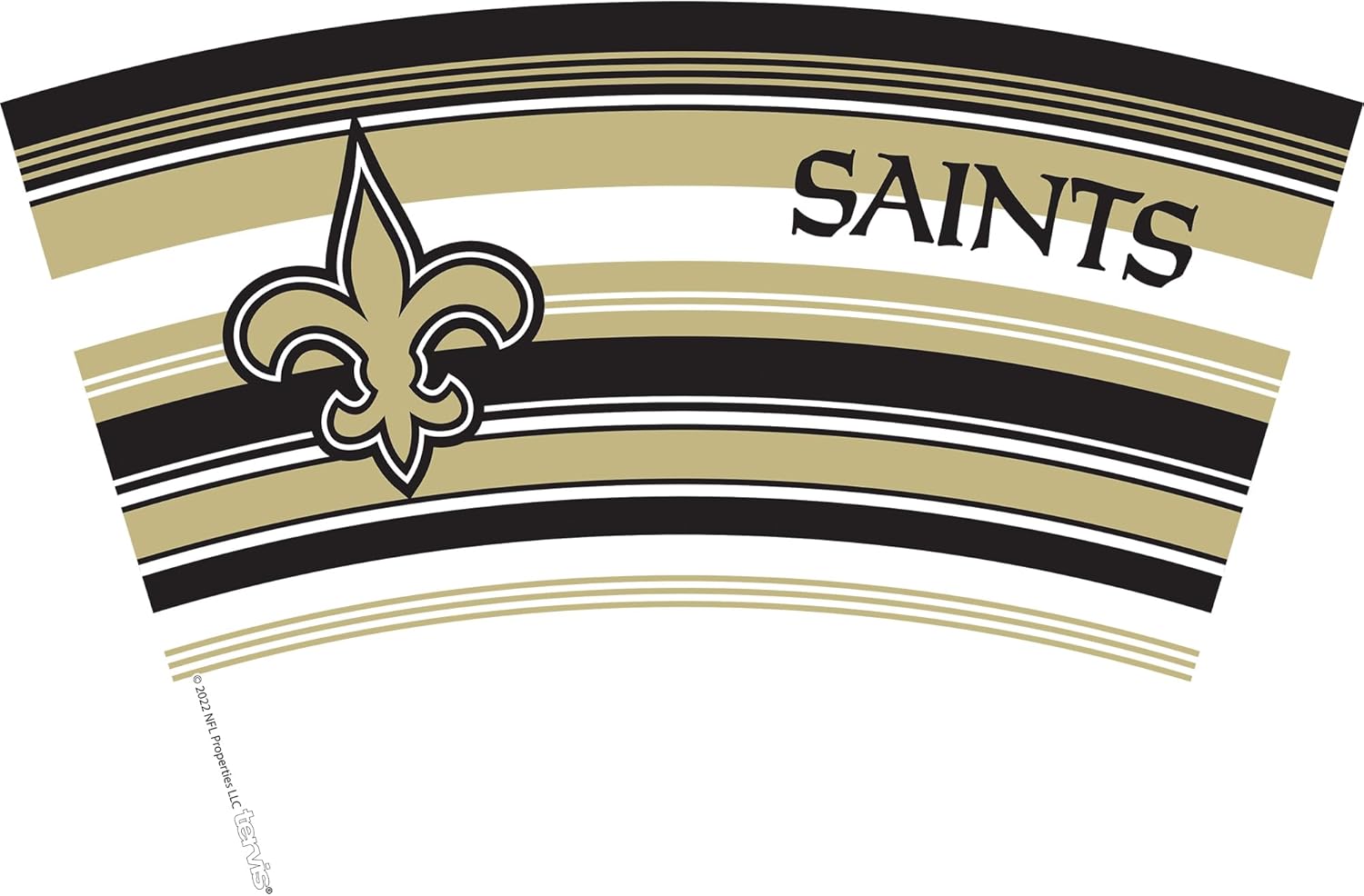 Tervis NFL New Orleans Saints - Hype Stripes Made in USA Double Walled Insulated Tumbler Travel Cup Keeps Drinks Cold & Hot, 24oz, Classic - Image 2