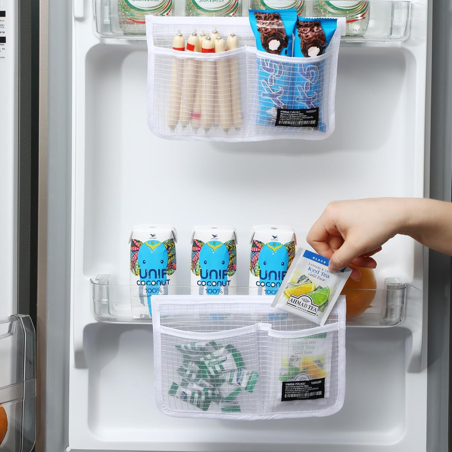 3 PACK Fridge Organizers and Storage Bag, Refrigerator Door