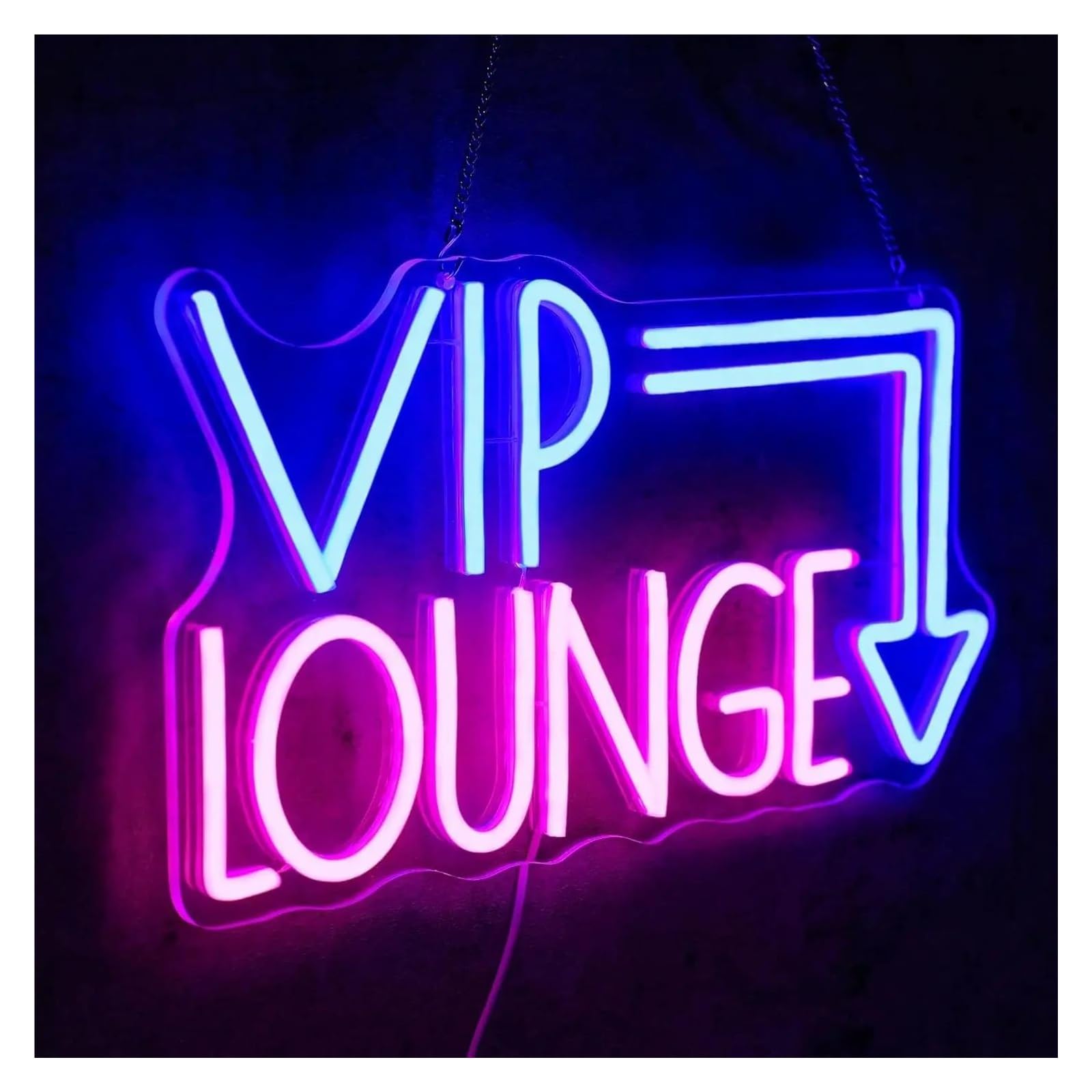 LEMST Signs Lamp VIP Lounge Neon Signs USB Powered Adjustable Brightness VIP Room Neon Lights, Wall Hanging Decor Commercial Signs 22.86cmx41.91cm