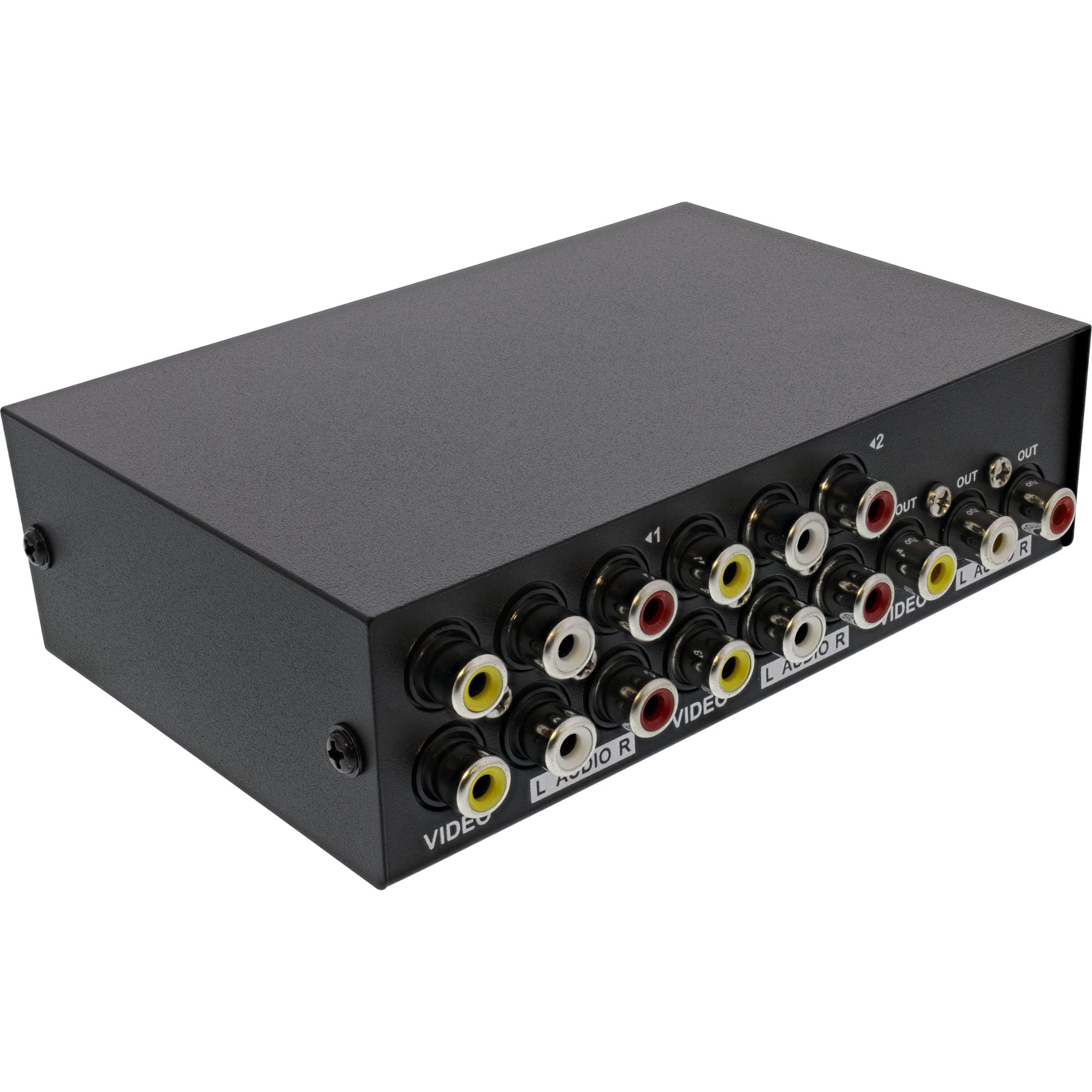 UNSTINCER RCA L/R Commutatore Audio Switch 4(1) In 1(4) Out, Analog Aux