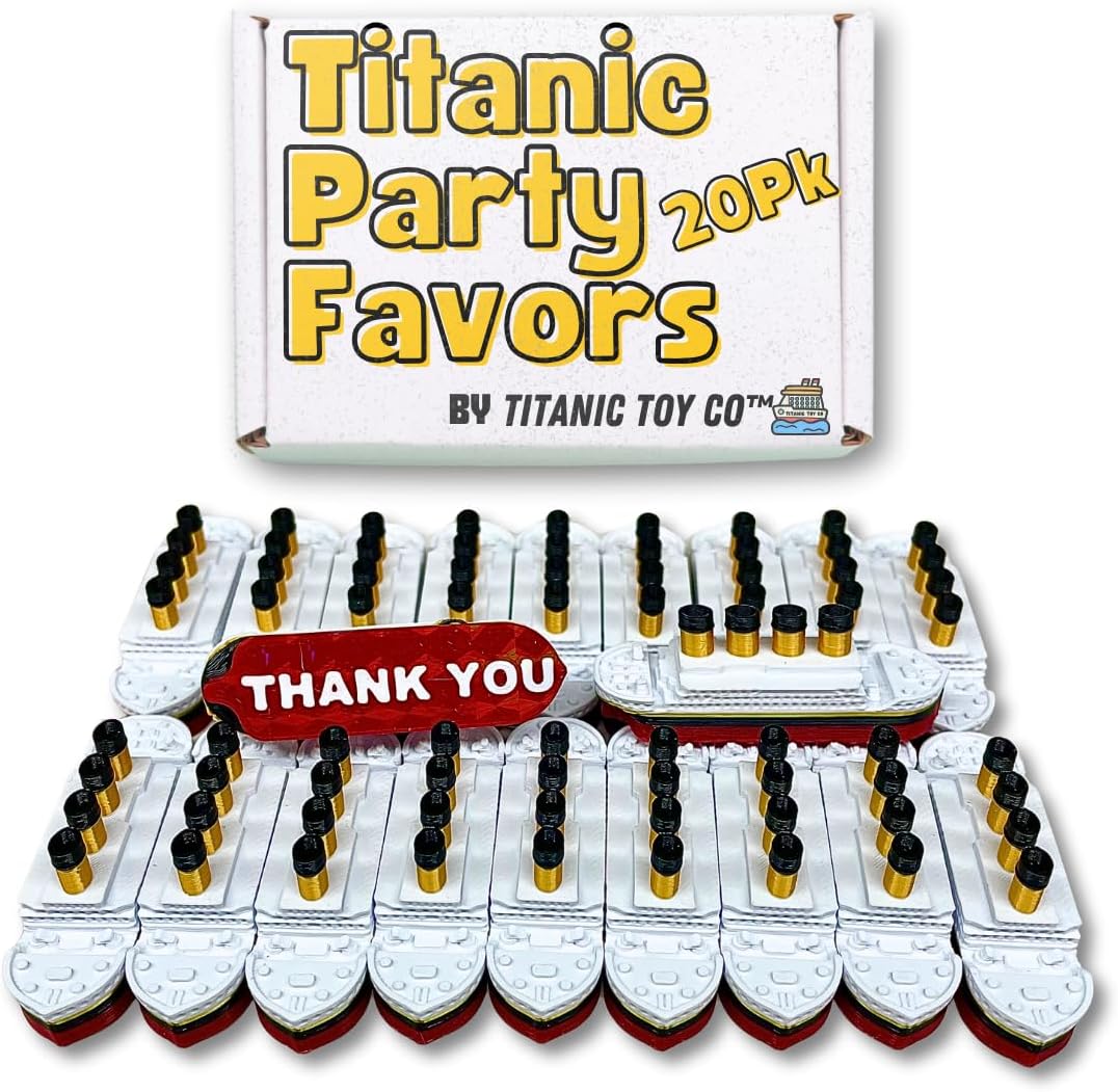 Titanic Party Favors 20 Pack By TitanicToyCo, Titanic Party Decoration, Titanic Birthday Party, Toy Titanic or Kids, Titanic Toys, Titanic Cake Topper, Titanic Figurine, Titanic Boat (Titanic)