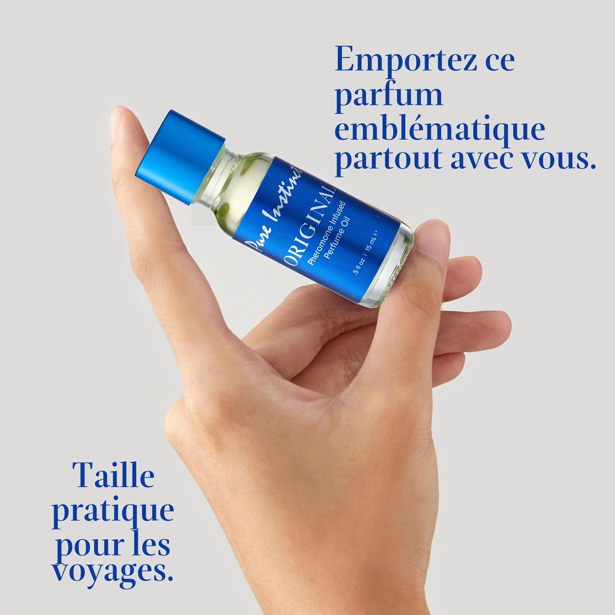 Pure Instinct (3-Pack) - Le parfum original aux huiles essentielles infusées de phéromones Cologne - Unisexe attire les hommes et les femmes - TSA Ready