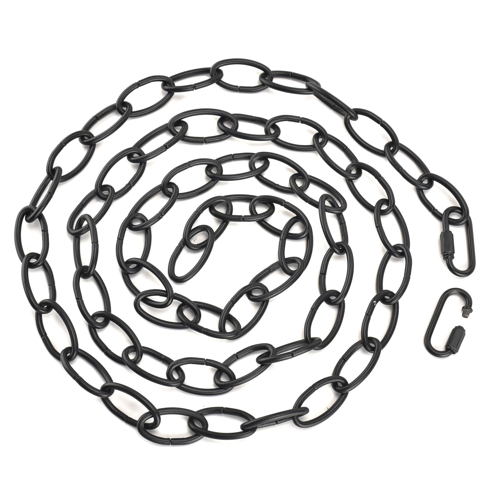 [BRSROEAYOIPGM2AY] Chandelier Chain 6/10/15 Feet SANGLE SOPFFY Light Fixture Chain for Chandelier or Swag Light Fixtures,Lighting Chain Extension with Link Locks, Plant Hanging Chain(Black, 6 Feet)