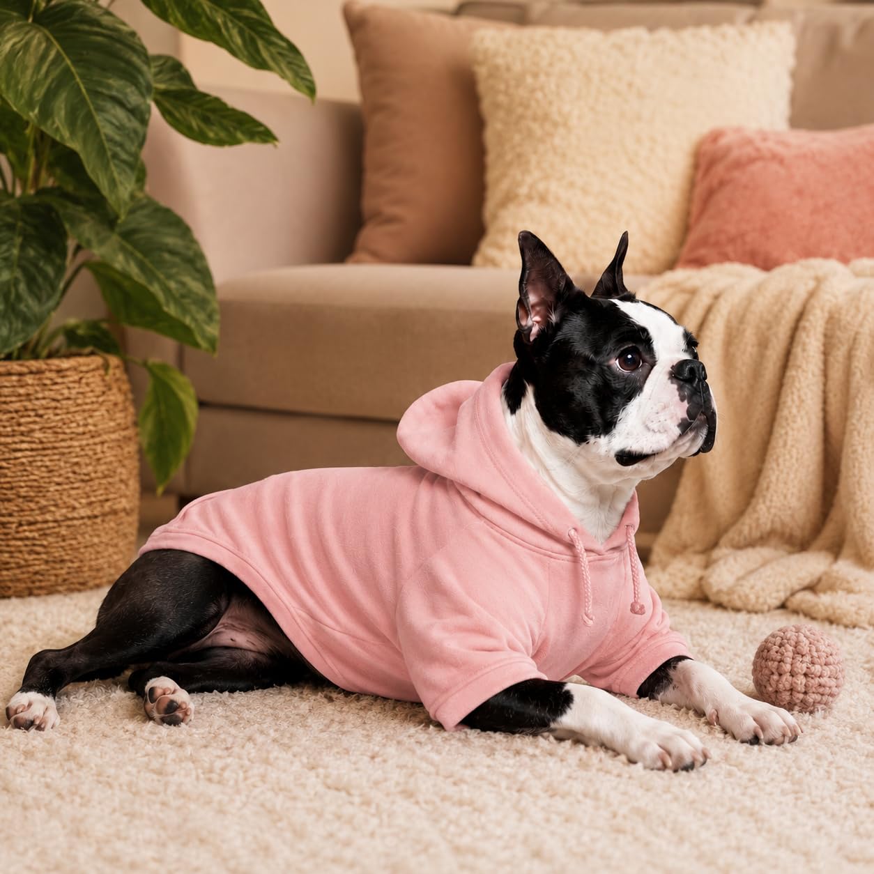 Ropa para Mascotas Ropa para Perros Abrigo para Perros Sudaderas Invierno Otoño Sudadera para Perros pequeños medianos de Gran tamaño 11 Colores 100% algodón 2018 Nuevo (L, Lotus Pink)