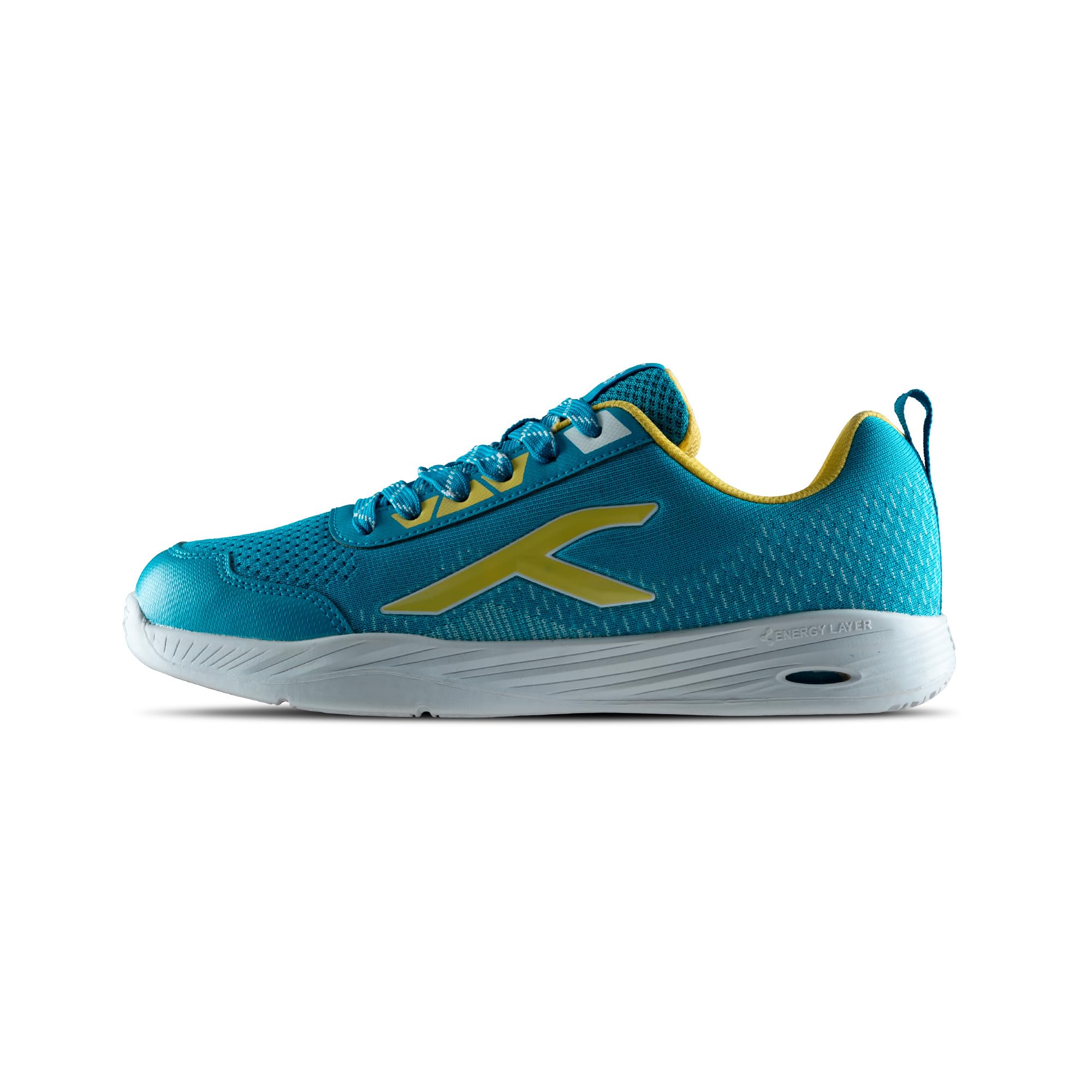 Court Flyer Non-Marking Badminton Shoes | All Indoor Sports | Lightweight, Breathable & Durable | X-Cushion | Active Grip Sole