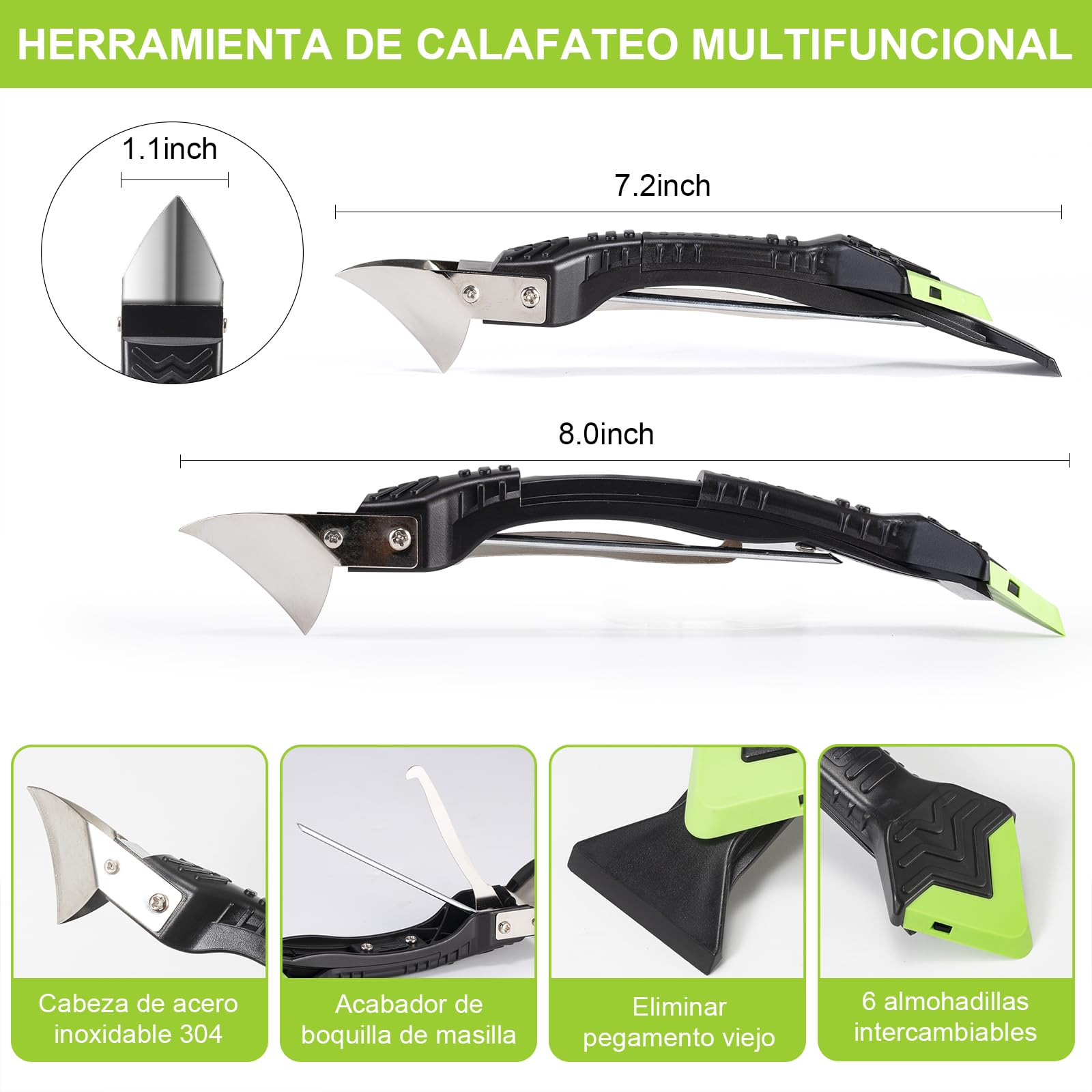 Aplicador Silicona Herramienta, Juntas Azulejos 5 en 1 Espátula Eliminador de Calafateo Cemento Rascador, Espatula Silicona para Juntas para Baño de Cocina