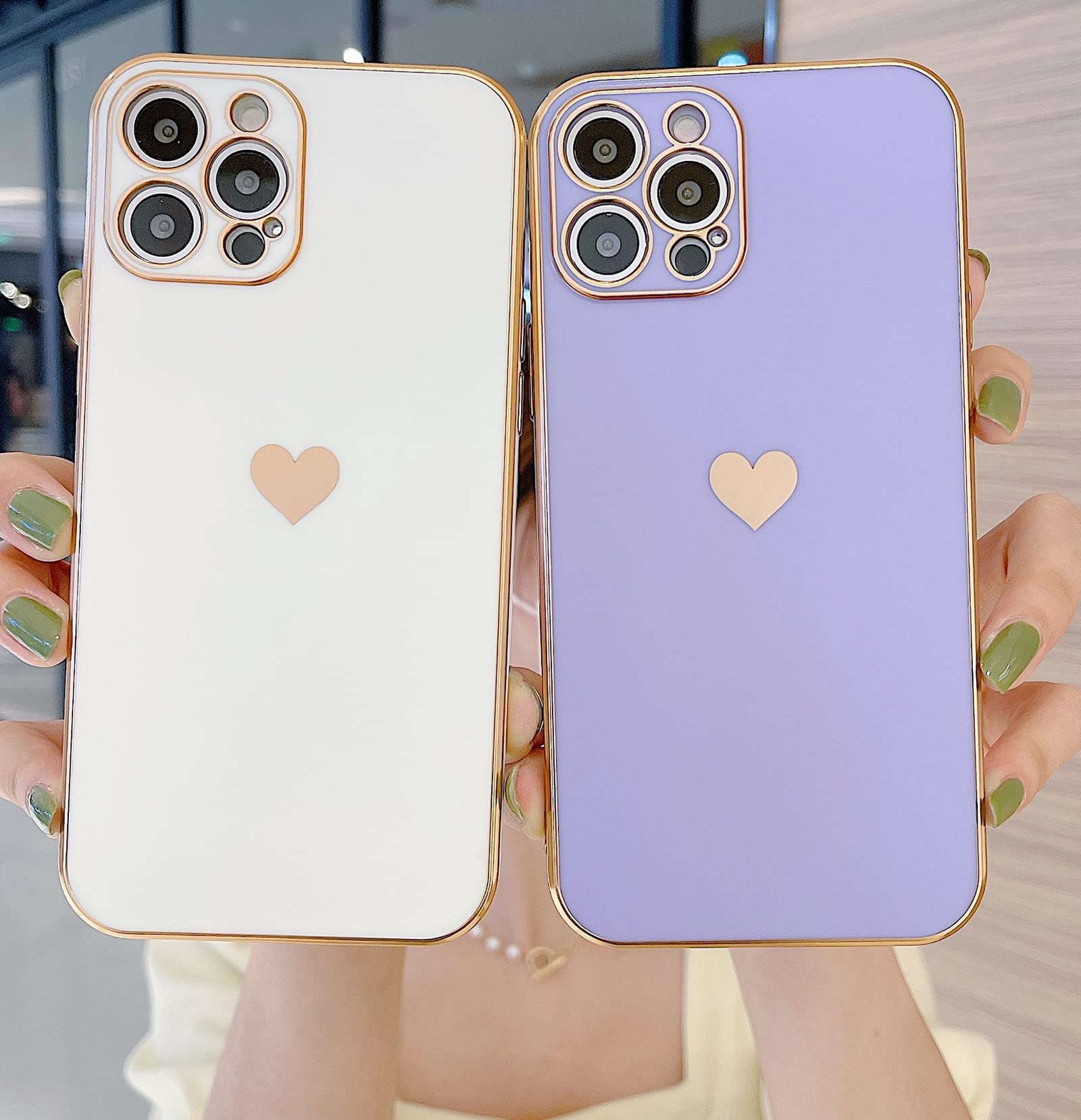 Custodia IPhone 13 Pro Con Effetto Marmorizzato Viola - Cover Sottile In TPU Antiurto Con Protezione Fotocamera - 2