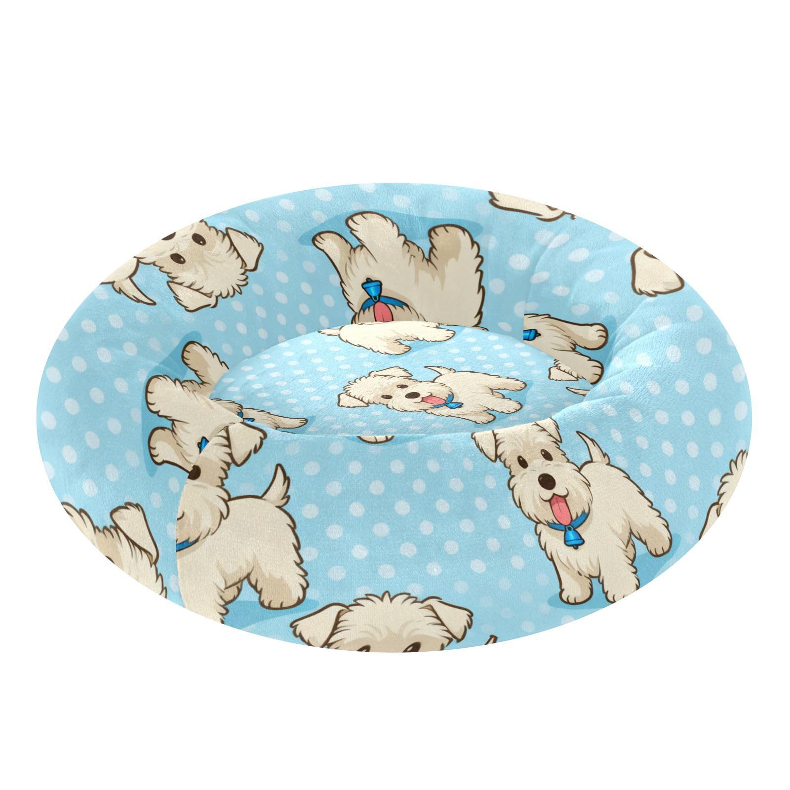 Coussin chaud chat de petite taille S moelleux motif schnauzer