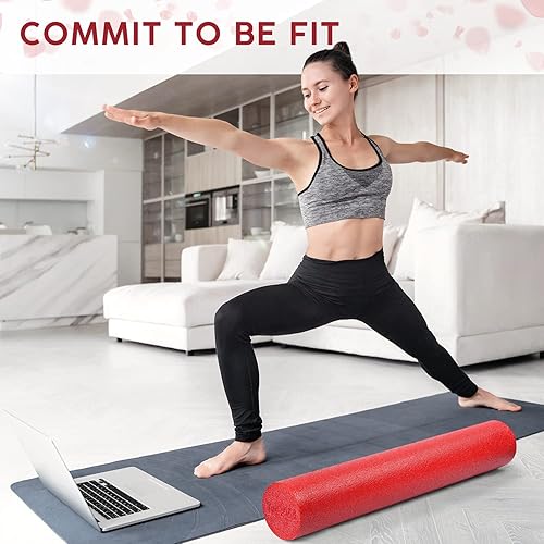 Miniatura 7 de Yes4All - Rodillos de espuma de polietileno de baja densidad, 12182436 pulgadas, para masaje muscular, yoga, ejercicios de la zona media y terapia