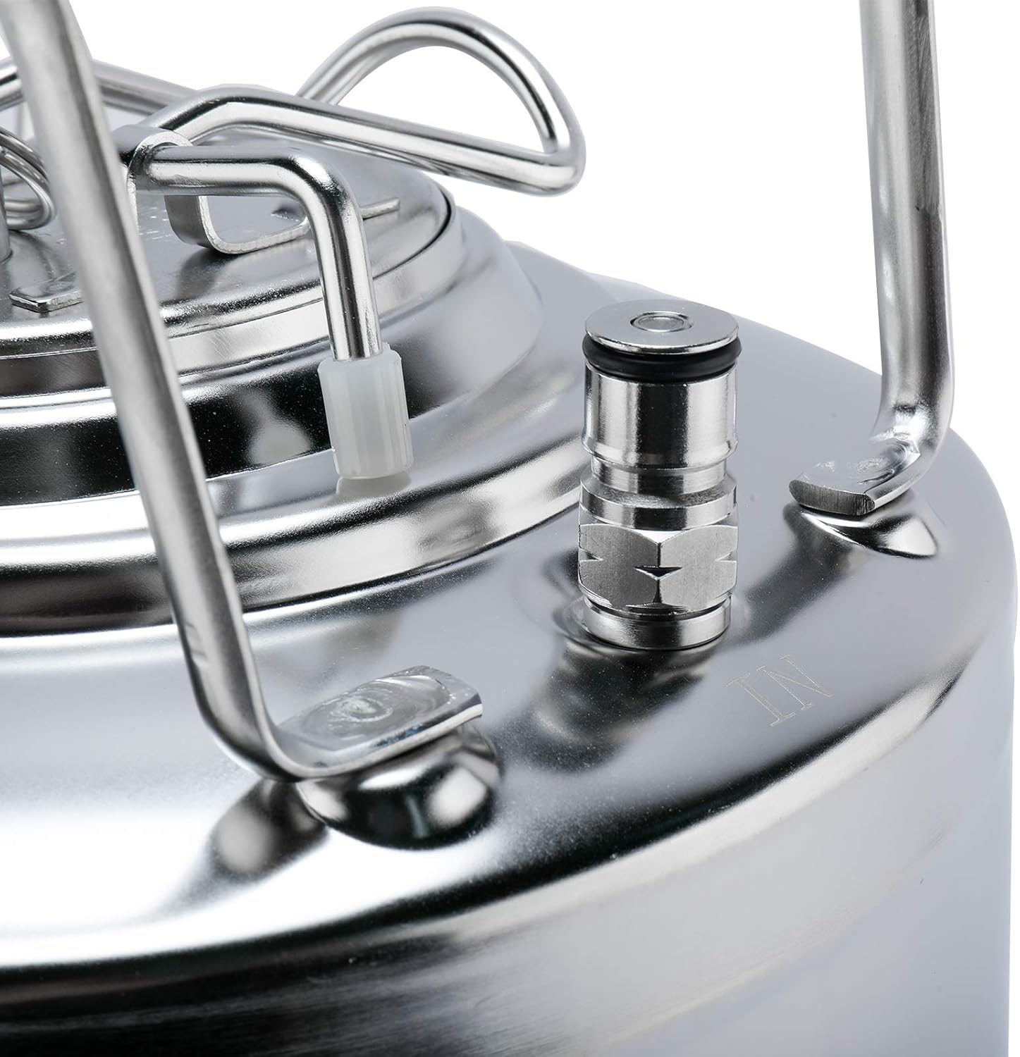 2.65 Gallon (10 L) Mini Beer Barrel 304 Stainless Steel HomeBrew Keg with Ball Lock Keg Post System