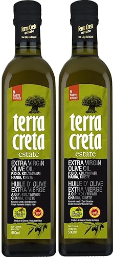 Terra Creta Denominación de origen protegida por propiedades de Kolymvari en Creta, Grecia Aceite de oliva virgen extra - Ganador de 9 premios