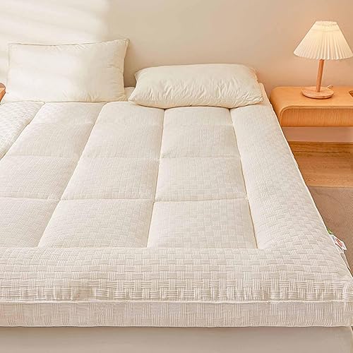 Miniatura 6 de Japanese Floor Mattress Foldable & Portable Roll Up Futon Mattress 4 Inch, Warm Top Mattress Topper, Quilted Fitted Mattress Protector Pillow Top