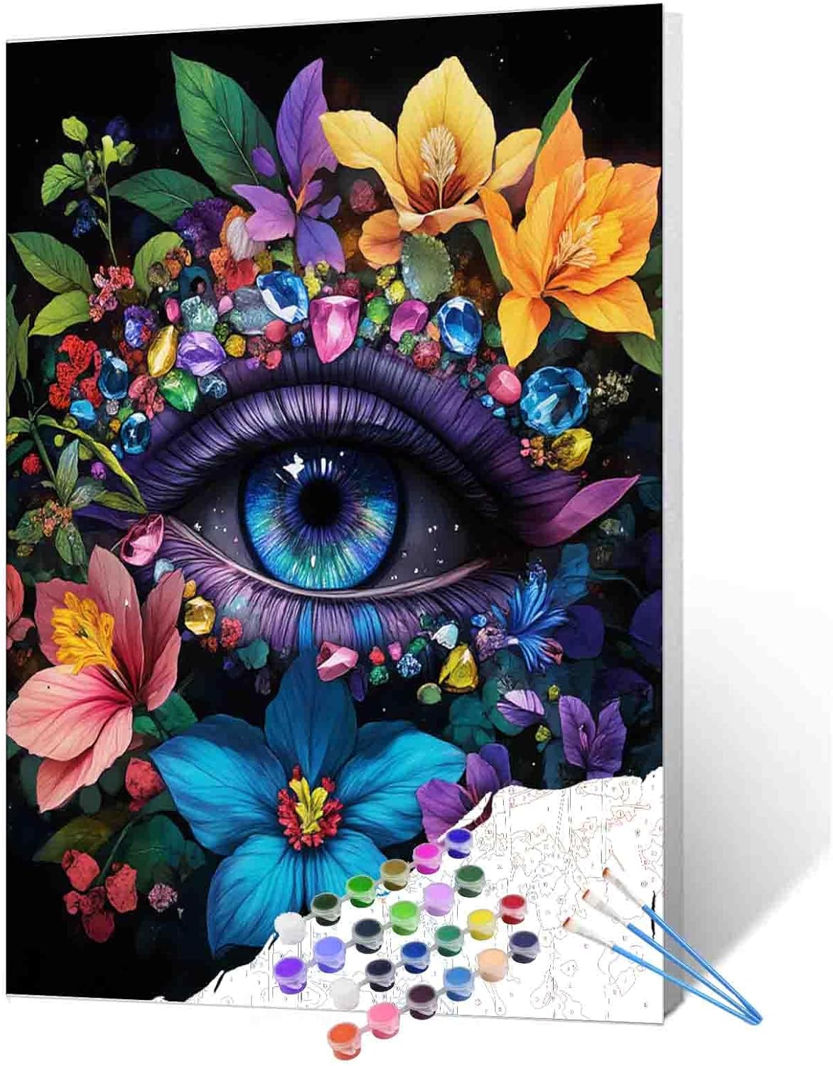 Tucocoo Fashion Woman DIY Paint by Number for Adults Abstract Human Art Paint by Numbers Paint Kits for Adults Acrylic Painting Paintwork with Paintbrushes Oil Painting Art Crafts 16"x20"Framed