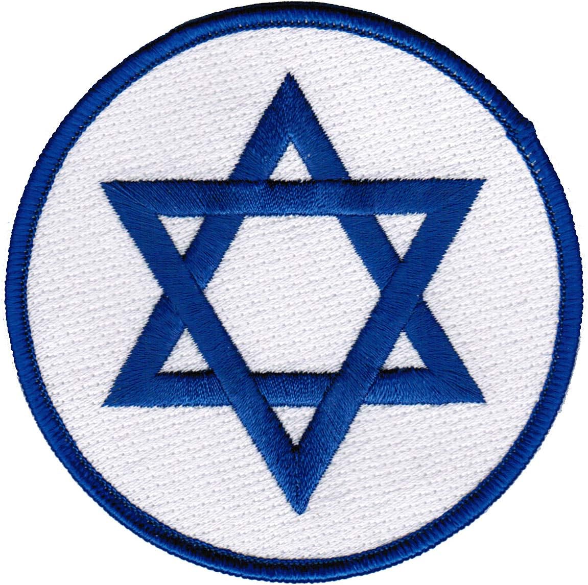 Star of David Embroidered Patch Israel Emblem Jewish Round Logo