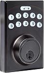 Amazon Basics Electronic Keypad Deadbolt Door Lock with Touch-Control Keyless Entry, Keyed Entry Option, Contemporary, Matte Black, 1-Pack