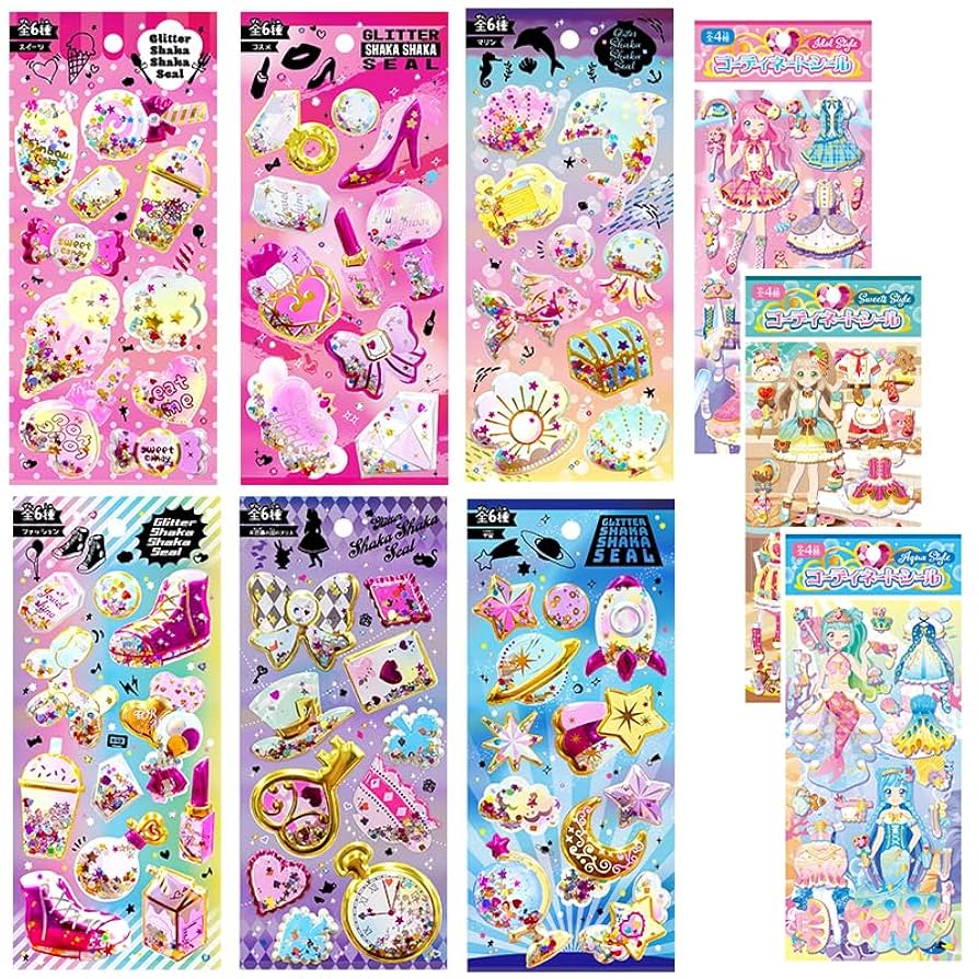 プレシャスメモリーズ キャンペーン ポイント 応募シール 140P おまけ付き Amazon.co.jp: グリッター シャカシャカシール 全6種類×各3個