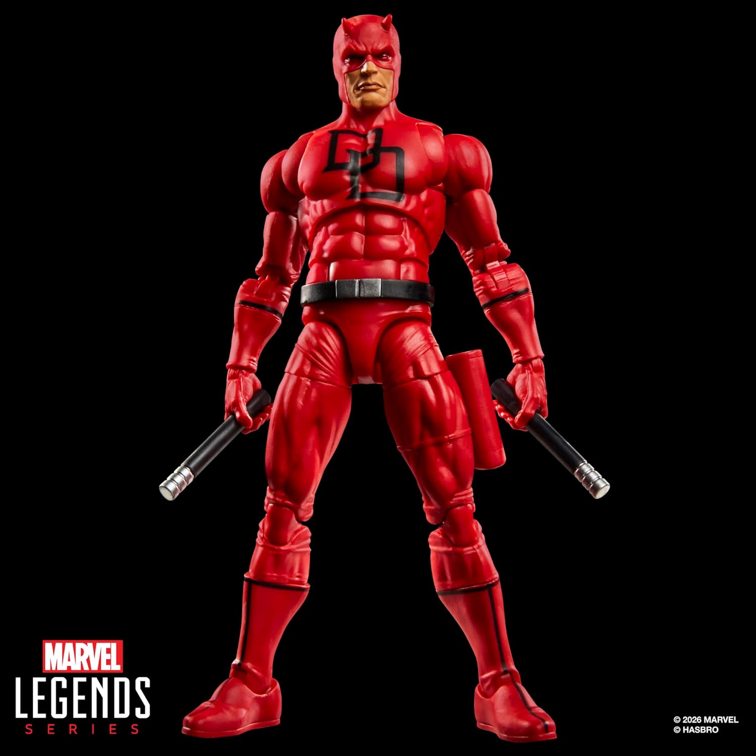 Marvel Legends Series Secret Wars Daredevil, Retro Comics Collectible 6 Inch Action Figure with Lenticular Shield