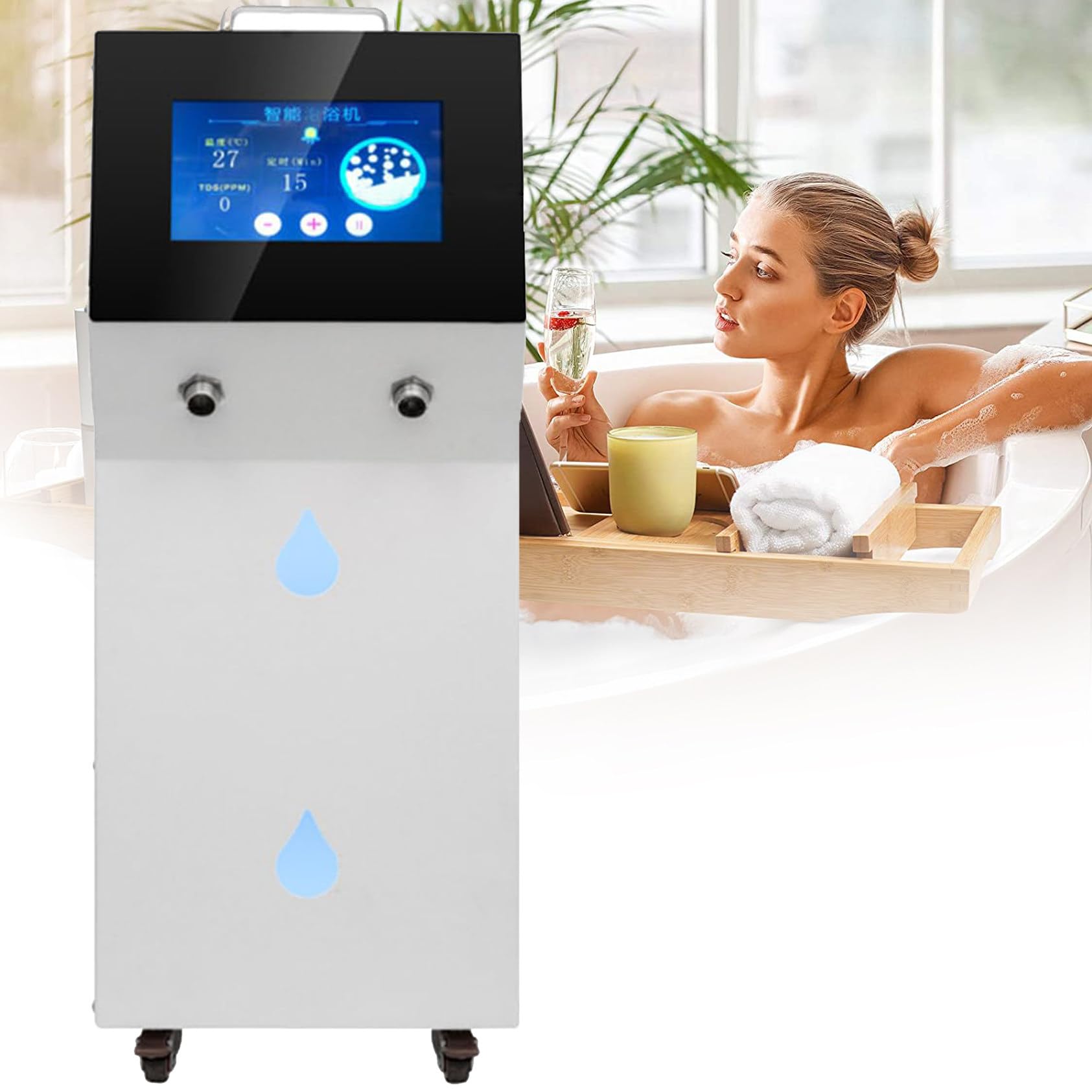 Macchina per Bagnoschiuma All'idrogeno, Generatore Di Idrogeno Spa Da 5000 Ml, Macchina per Bagno Con Acqua Ricca Di Idrogeno Da 2000-3000 Ppb, Per La Salute Della Pelle