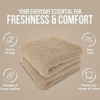 Vista 266 de DAN RIVER Juego de 4 toallas de baño, 27 x 54 pulgadas, 100% algodón, más grandes y ligeras, de secado rápido, súper suaves y absorbentes, toallas
