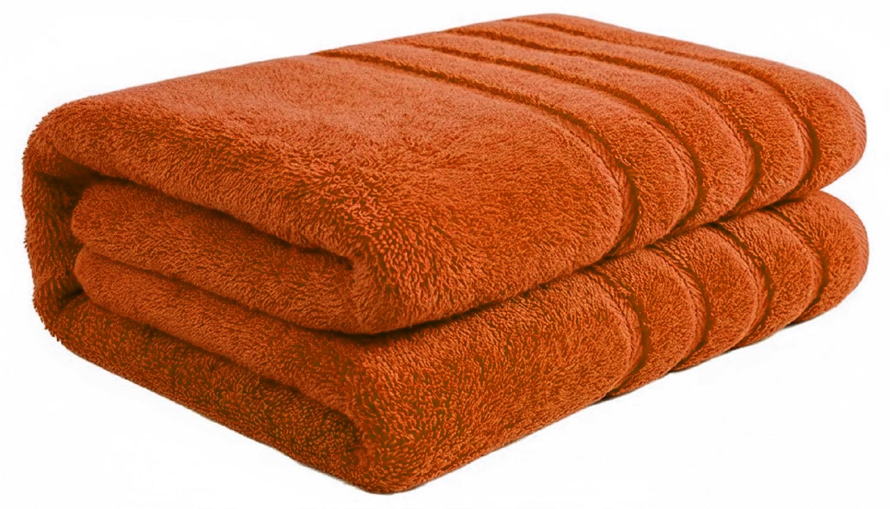 EDB Extra Large Bath Sheet Super Jumbo Big Bath Sheets Towels 100x200cm Body Wrap Thick Absorbent 100% Cotton Quick Dry Bath Towel 600-GSM (Orange)