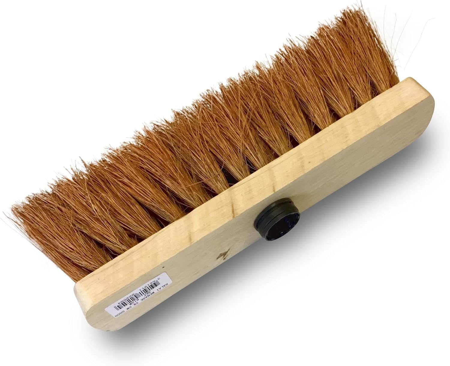 Kibros 10 Stück Besen für den Haushalt, Kokosfasern, naturfarben, 29 cm, ohne Stiel | Natürliche Kokosfasern, Holzsohle, Schraubhülse Kunststoff, Lieferung ohne Stiel, 10 Stück Sparset