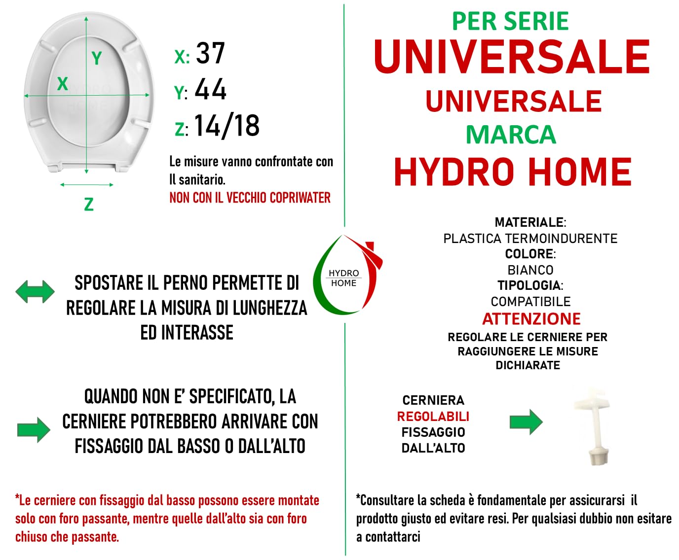 HYDRO HOME - Tavoletta WC Copriwater Stampato Compatibile con Vari Modelli, Coperchio Water Sedile WC Ideale per Dare un Tocco di Personalità al tuo Bagno, Coperchio WC (Tropic)