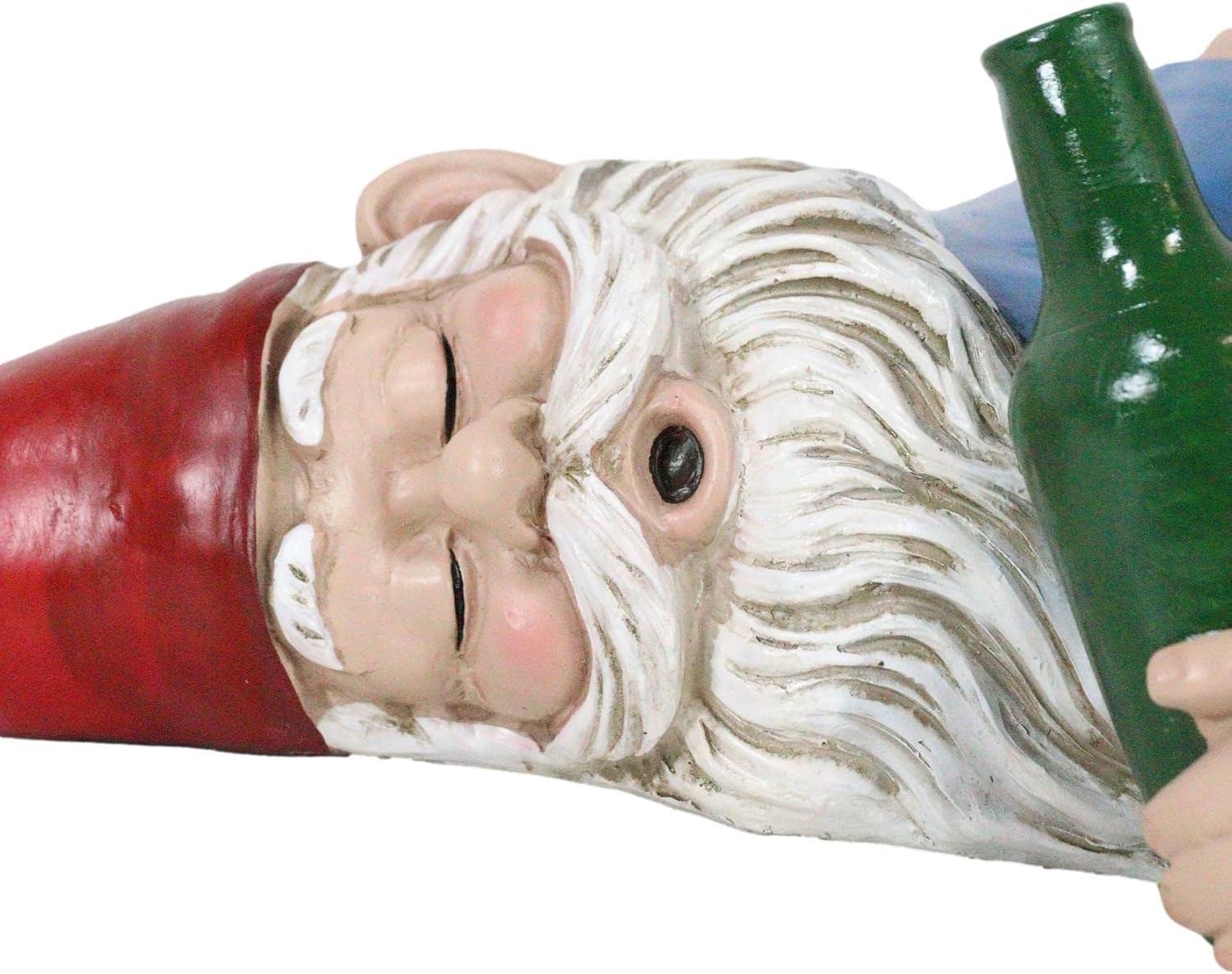 Ebros Gift Whimsical Festive Holiday Novelty Mr Gnome Passed Out Drunk Bottom's Up Bare Buttocks Holding Booze Shelf Snoozer Sitter Mantelpiece Shelves Tables Desktop Figurine Fairies Pixies Gnomes