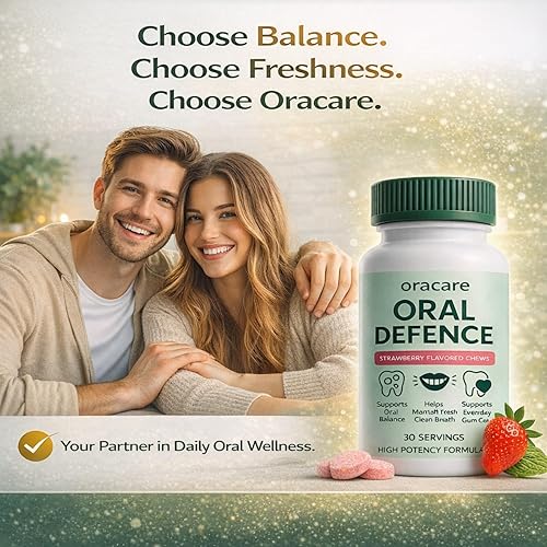 Miniatura 9 de Oracare Oral Defence - Suplemento probiótico para el equilibrio del microbioma, aliento fresco, salud de las encías y apoyo a la higiene diaria,