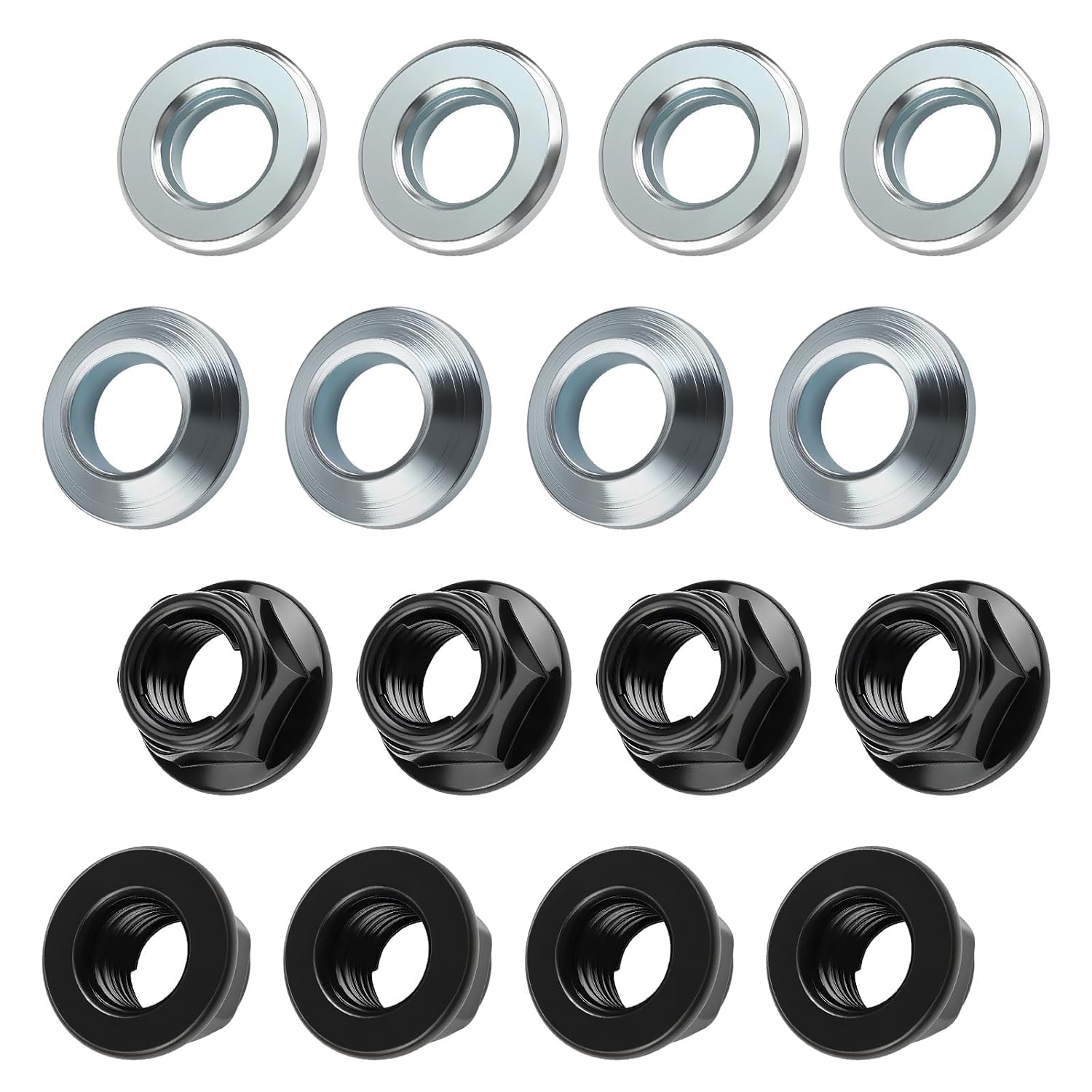 8pcs M10x1.25 Lug Nuts Flat Tapered for Yamaha Banshee Raptor Warrior 350 Grizzly Raptor 600 for Honda ATC200X TRX250EX TRX400EX for Kawasaki Bayou 220 250 300 for Suzuki Eiger Kingquad 400 450