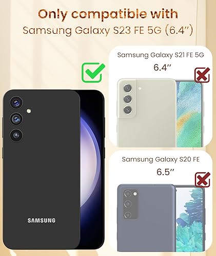 Miniatura 2 de Dretal Funda para Samsung Galaxy S23 FE 5G, 2 protectores de pantalla de vidrio templado, soporte de anillo giratorio de 360, soporte magnético,