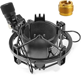 SUNMON Shock Mount for AT2020 AT2035 AT4040 - Vibration Isolation Stand Reduces Desk Noise for Condenser Mics