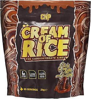 Cream of Rice Carbohydrate, Low Sugar, for Energy & Recovery with Easy Digestion, 2kg 40/80 Servings 8 Flavours (2kg Sticky Toffee)