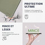 Caweet Custodia per Tolino Shine Color/Shine 5(2024)/Shine 4(2022) e Kobo Clara Colour/BW/2E, Copertina con Appoggio Ripiegabile, Slot per Carte, Fascia per Mano e Auto Sleep/Wake, Verde - 5