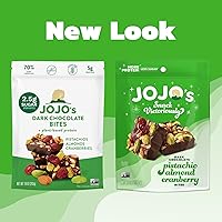 Vista 6 de JOJO's Dark Chocolate Pistachio Almond Cranberry, Healthy Snack, Low Sugar, Low Carb, Gluten Free, Non GMO, Paleo & Keto Friendly, Made with Plant