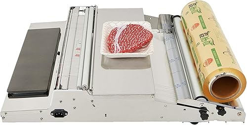Miniatura 5 de VisionTechShop VTH-500, 20 pulgadas  500 mm Envolvedora de Película Manual para Envasado de Alimentos, Bandeja Grande, HECHA EN COREA