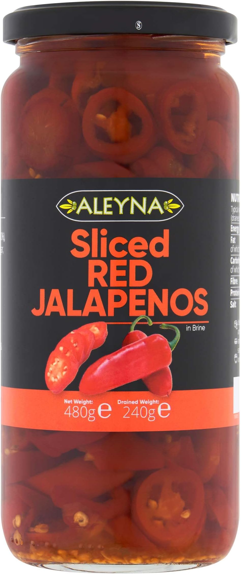 Aleyna Red Jalapenos 480 g (Pack of 6)