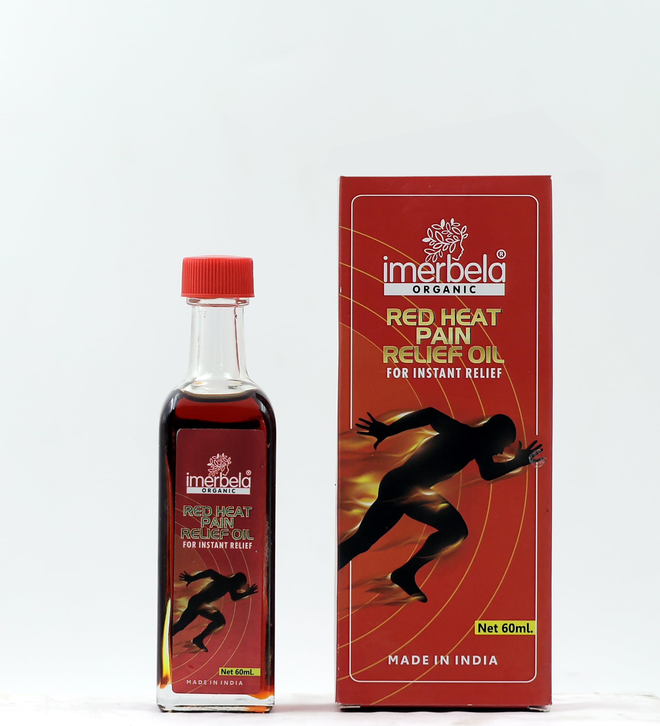 Imerbela Organic Red Heat Pain Relief Oil, Ayurvedic Joint and Muscle Pain Oil, 20ml (pack of 2)-image-35