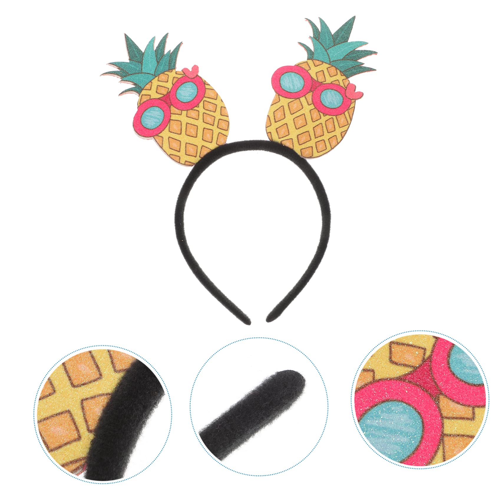 Vaguelly Hawaiian Headband Summer Pineapple Luau Party Hair Hoop for Women Girls Flexible Comfortable Fit Cosplay Hair Accessories - Image 4