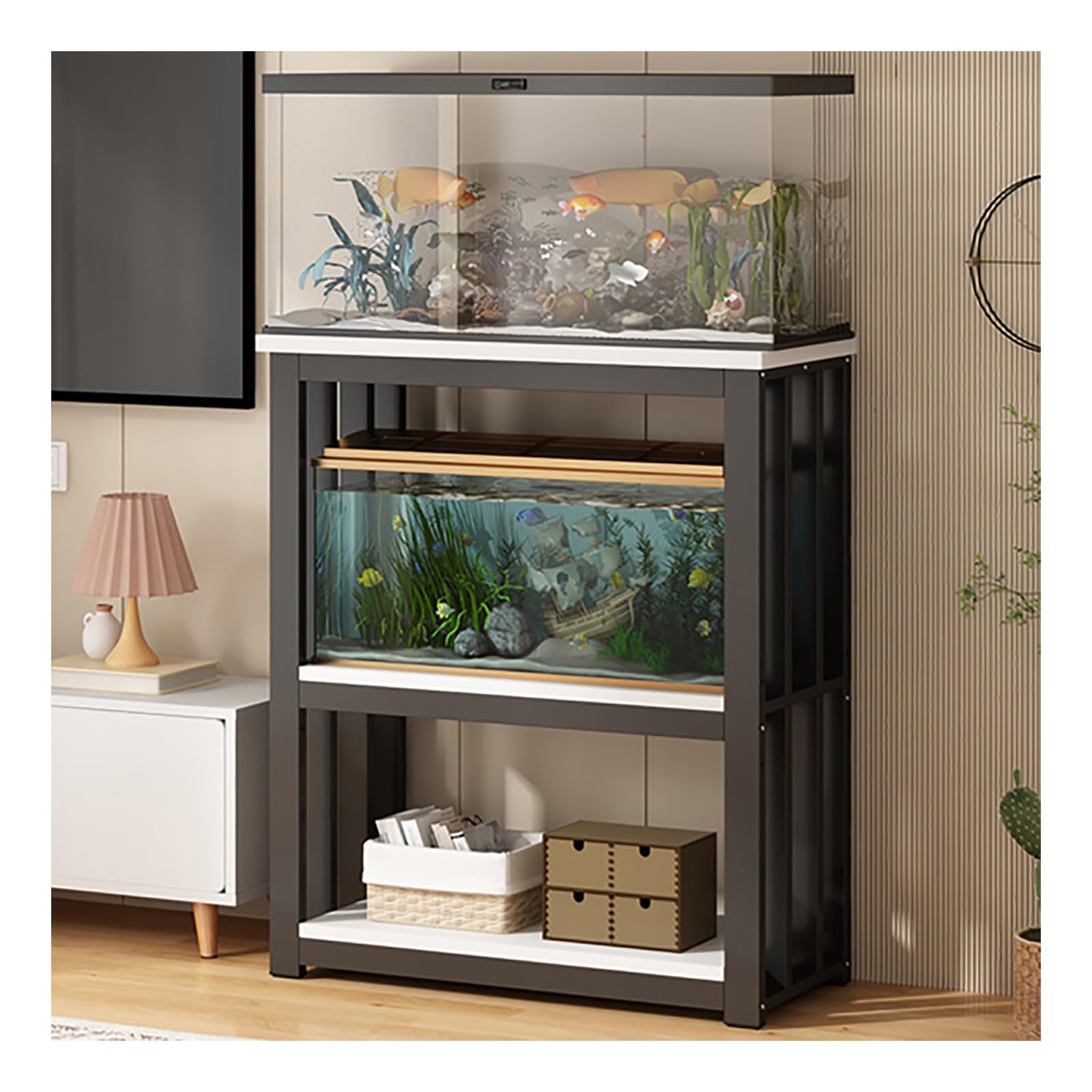 Soporte para Acuario de Madera Maciza, Soporte para Pecera