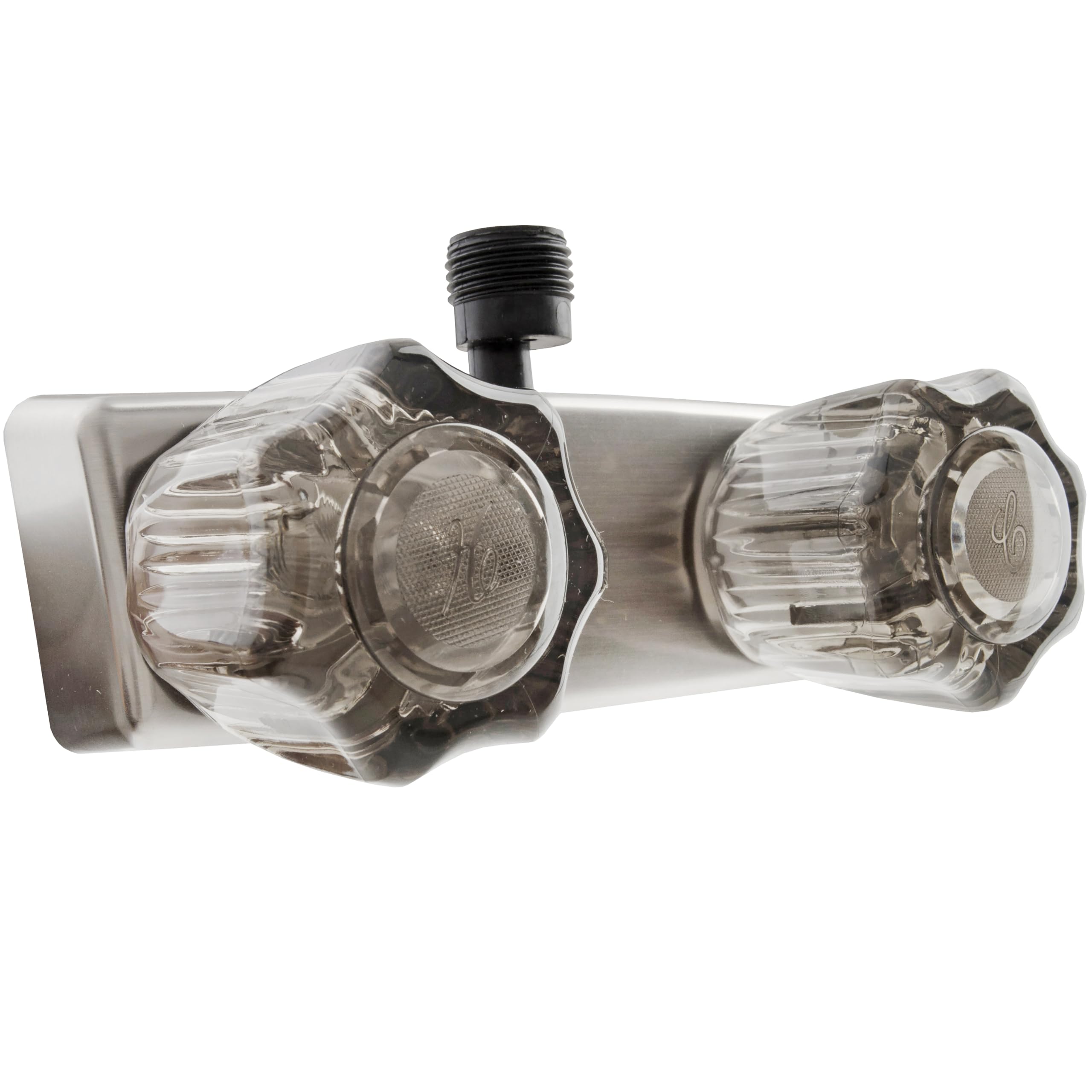 Dura Faucet - Válvula desviadora para grifo de ducha de caravana, pomos de acrílico ahumado, para:vehículos recreativos, caravanas, autocaravanas