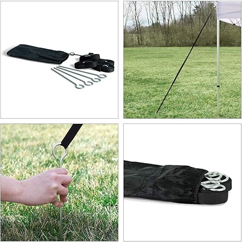 Miniatura 3 de Vispronet - Tienda de campaña de acero para caravana con 2 paredes completas de 3.9 x 7.9in, 1 bolsa de 3.9 x 3.9in y kit de estacas, Negro