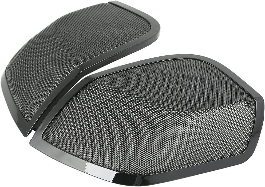 HR3 Vivid Black Saddlebag Lids 5"x7" Speaker Grills Compatible with 2015-2023 Road Glide FLTR FLTRK FLTRXS Street Glide FLHX FLHXS Ultra Limited FLHTK FLHTKL Electra Glide Std FLHT FLHTCU