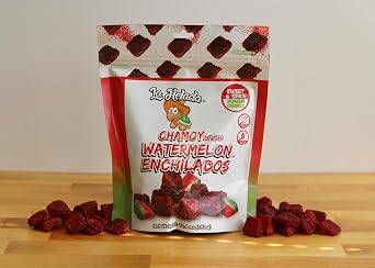 La Helada Gummy Watermelon Bag - Dulces Enchilados - Spicy Watermelon Chamoy Gummy Candy - 2 Bags (12.4 oz Each)
