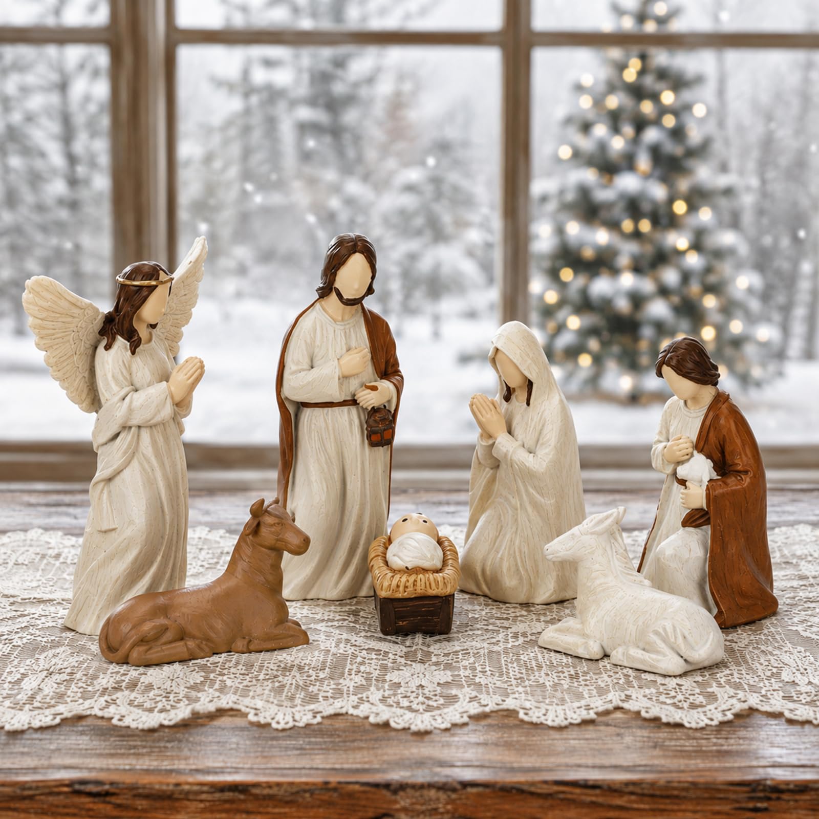 Presepe di Natale 14 Pezzi con Statuine in Resina dipinto a mano prodotto