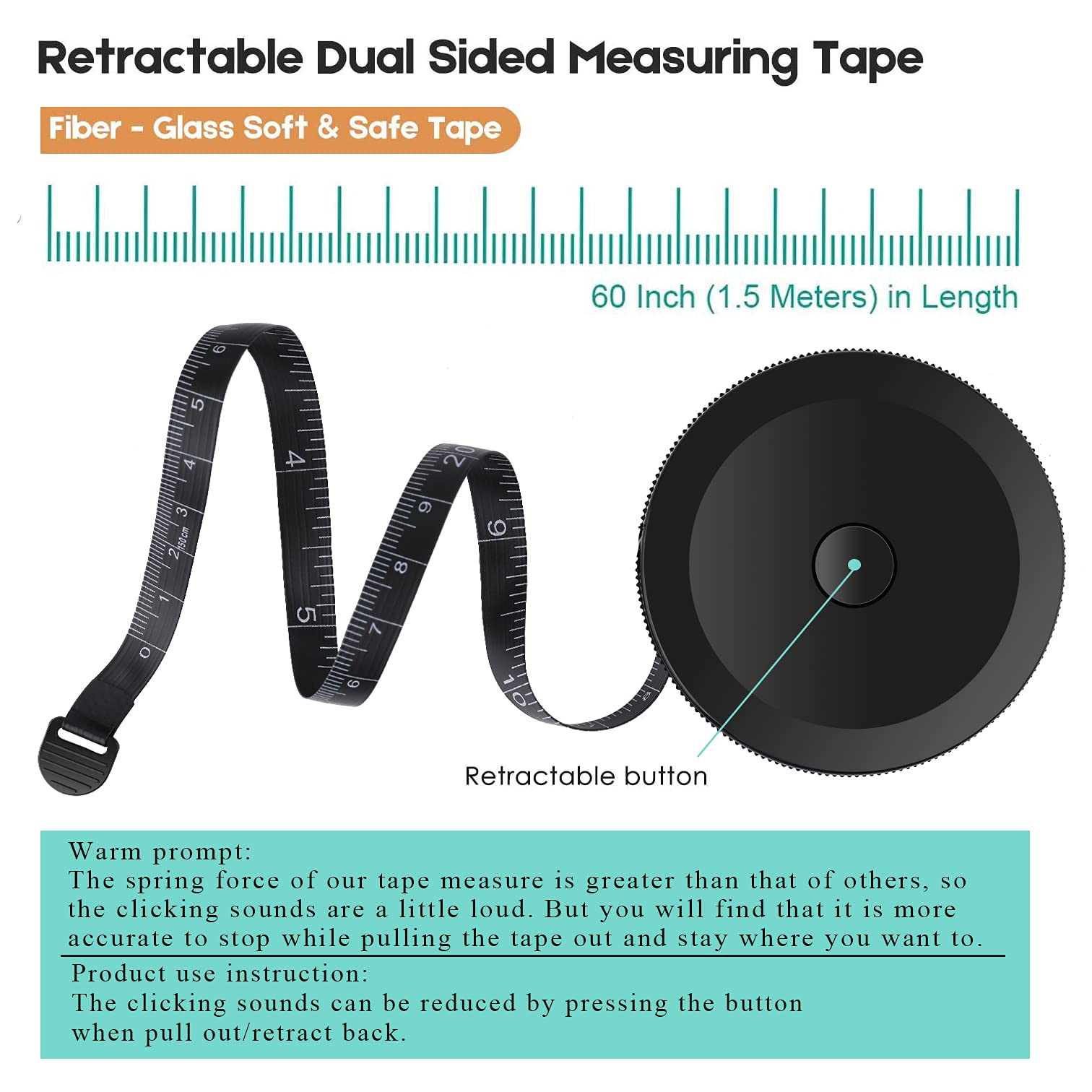 4-tlg. Maßband Set - 150cm Körpermaßband In 4 Farben