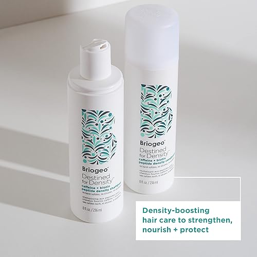 Miniatura 7 de Briogeo Destinado a la densidad Cafeína + Biotina Peptide Champú y Acondicionador, Aumenta el grosor y la densidad del cabello, 8 onzas cada uno